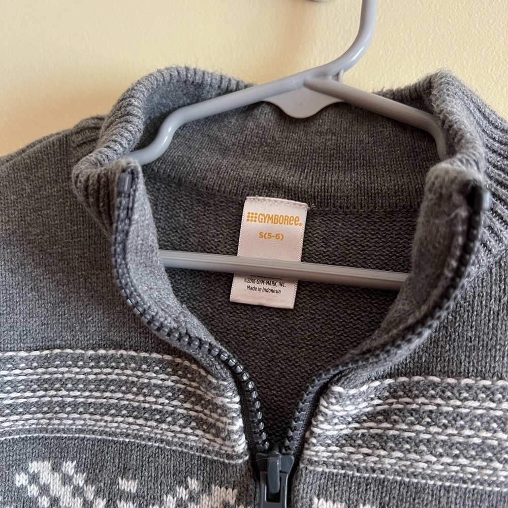 Boys Winter Gymboree‎ 1/4 zip sweater 5-6 - Picture 2 of 3